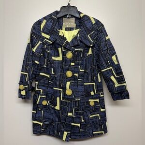 mac & jac Navy and Yellow Shirt SIZE S